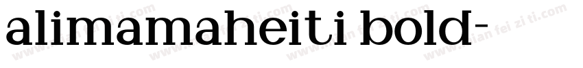 alimamaheiti bold字体转换